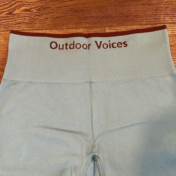 NWT Outdoor Voices Seamless Rib 7/8 Leggings In Storm Size M - Picture 8 of 8